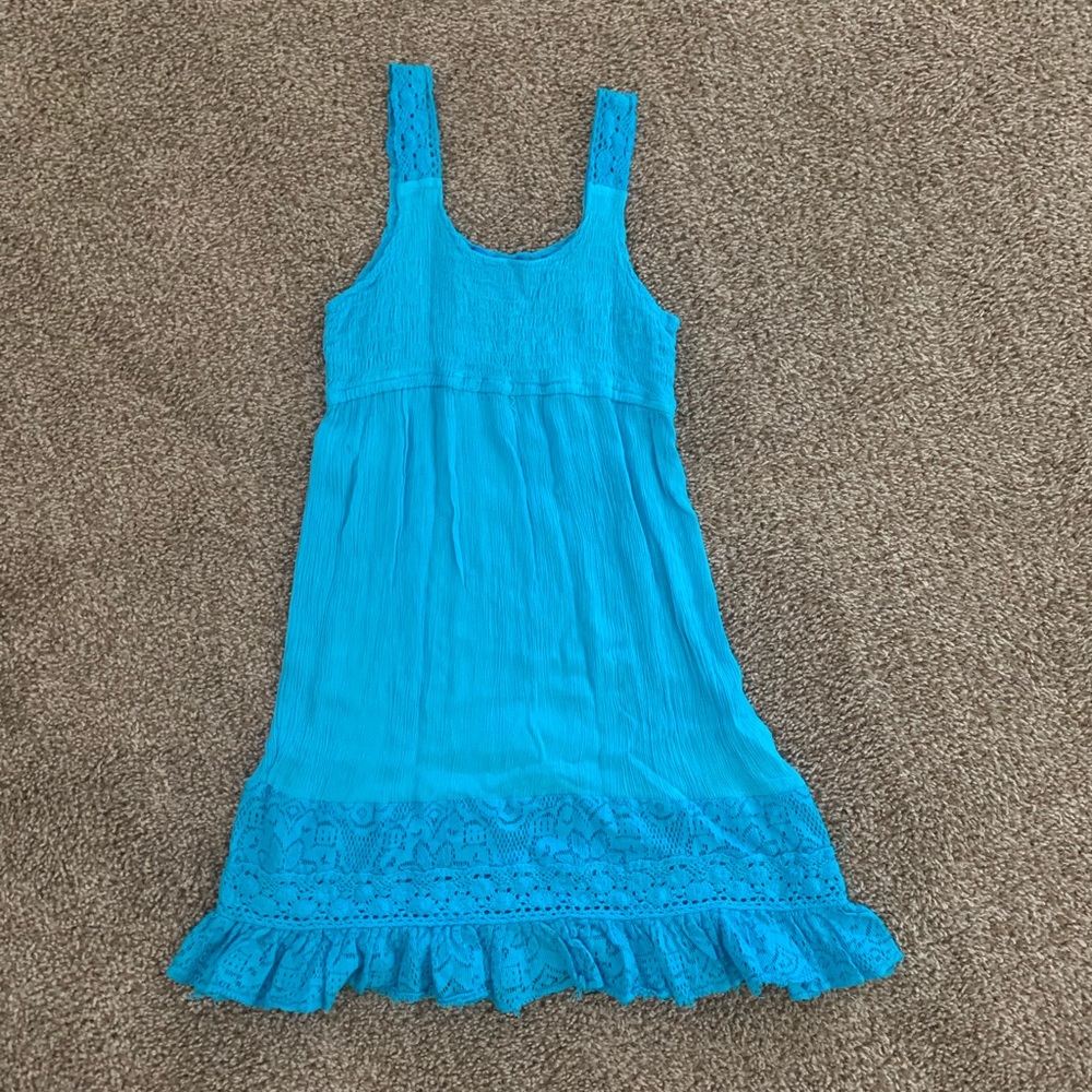 Blue girls sleeveless dress